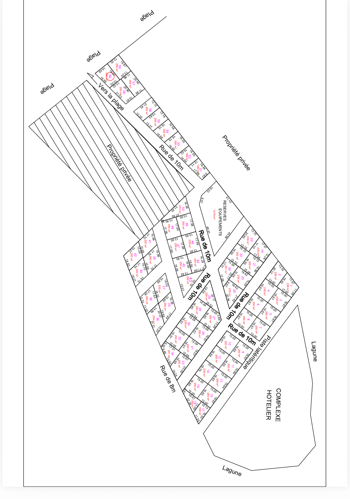 lot de 60 Terrain de 250m² à Pointe Sarène - Image 1